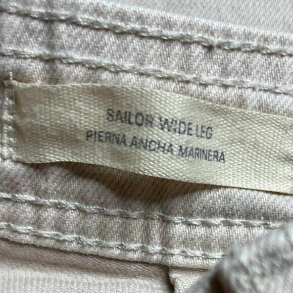 Universal Thread Sailor Wide Leg Cream Pants Size 4 - Picture 6 of 6